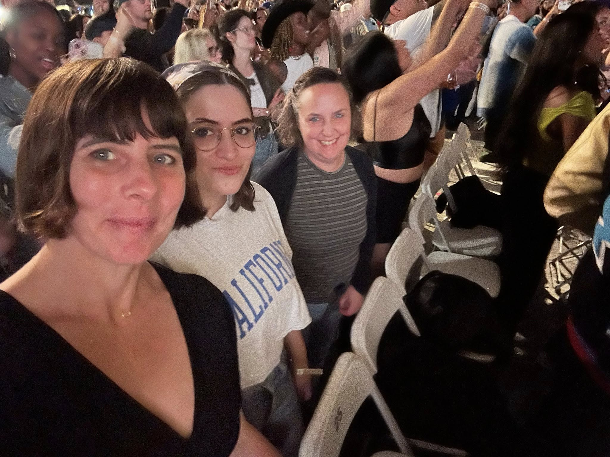 Maggie, her daughter, and Michelle at the Kendrick Lamar and SZA show 5.23.25