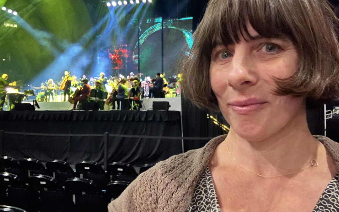 Selfie of Maggie during soundcheck.